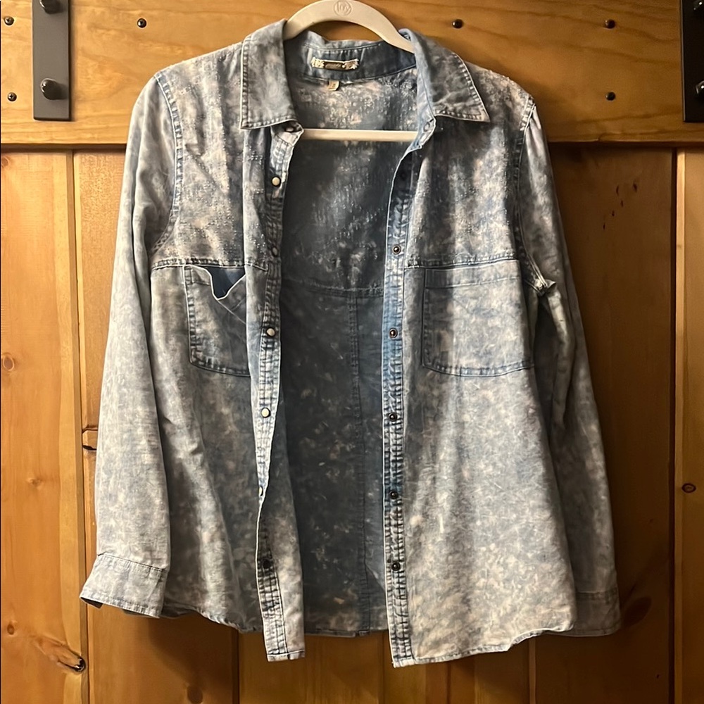 Light Blue Casual Light Soft Denim Shirt